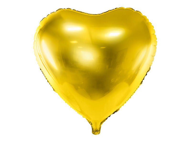 Helium Ballon Hart Goud Leeg 45cm van Partydeco koop je bij Partywinkel