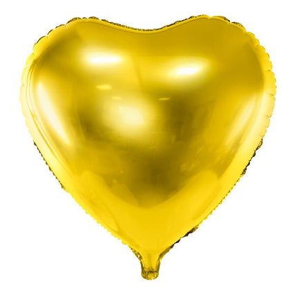 Helium Ballon Hart Goud Leeg 61cm van Partydeco koop je bij Partywinkel