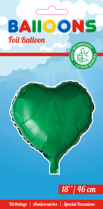 Helium Ballon Hart Groen 46cm leeg van WeFiesta koop je bij Partywinkel
