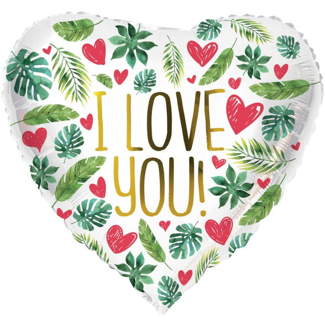 Helium Ballon Hart I Love You Leeg 45cm van Folat koop je bij Partywinkel