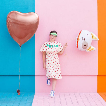 Helium Ballon Hart Rose Goud Leeg 73cm van Partydeco koop je bij Partywinkel