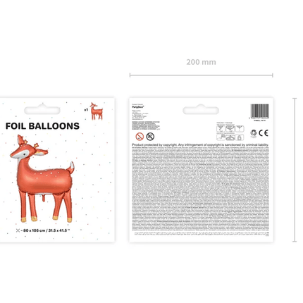 Helium Ballon Hert Leeg 1,05m van Partydeco koop je bij Partywinkel