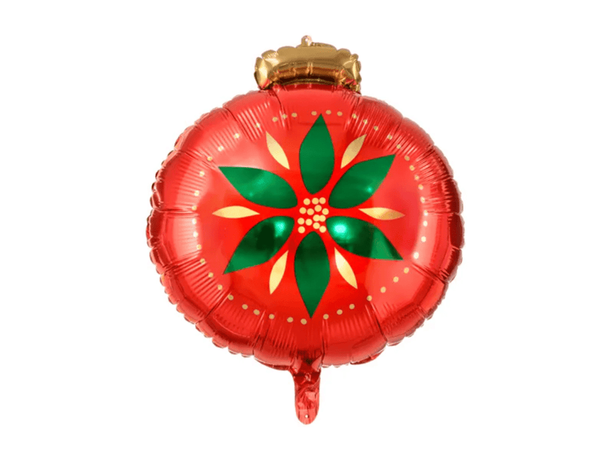 Helium Ballon Kerstbal Leeg 45cm van Partydeco koop je bij Partywinkel