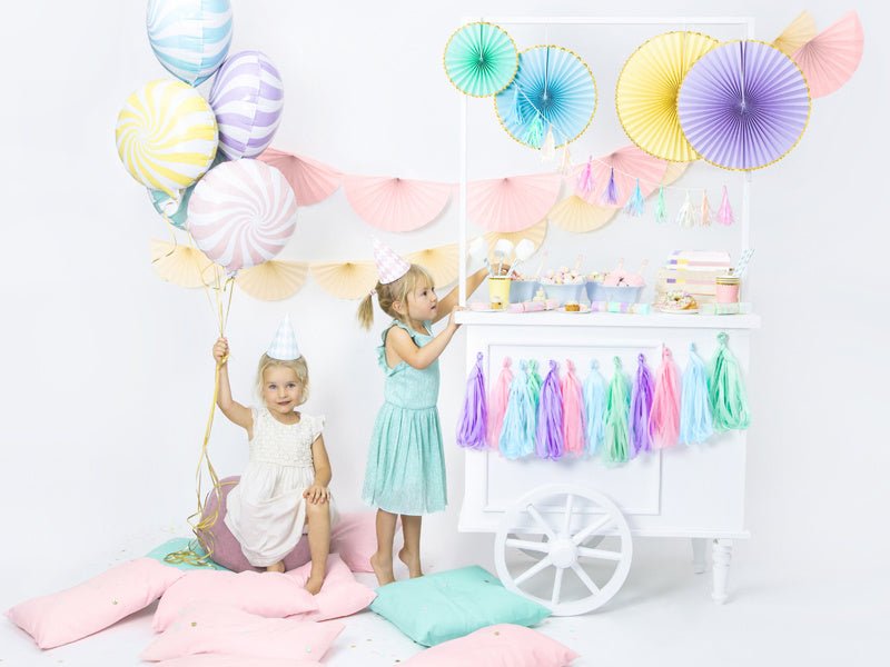 Helium Ballon Lichtblauw Swirl 45cm leeg van Partydeco koop je bij Partywinkel