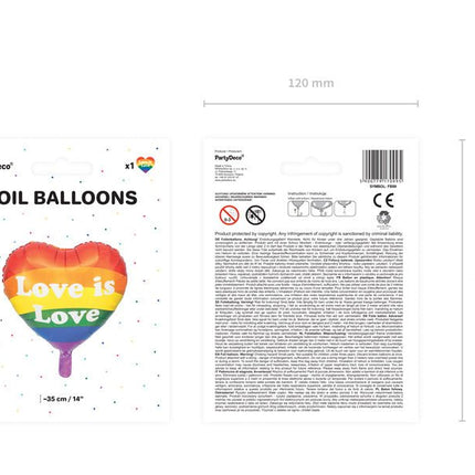 Helium Ballon Love Is Love Leeg 35cm van Partydeco koop je bij Partywinkel