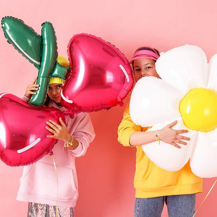 Helium Ballon Madeliefje Leeg 1,03m van Partydeco koop je bij Partywinkel