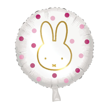 Helium Ballon Nijntje Roze Leeg 45cm van Haza Witbaard koop je bij Partywinkel