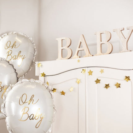 Helium Ballon Oh Baby Leeg 53cm van Partydeco koop je bij Partywinkel