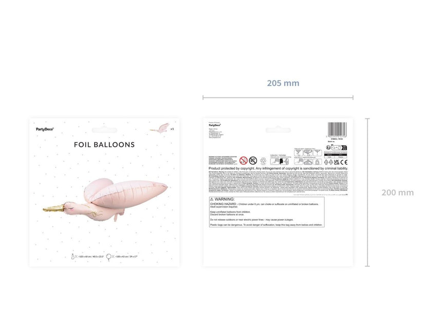 Helium Ballon Ooievaar Leeg 1m van Partydeco koop je bij Partywinkel