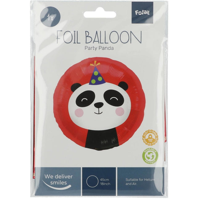 Helium Ballon Panda Leeg 45cm van Folat koop je bij Partywinkel