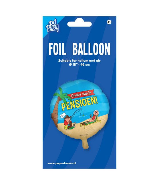 Helium Ballon Pensioen Cartoon Leeg 30cm van Paper Dreams koop je bij Partywinkel