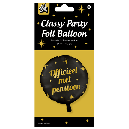 Helium Ballon Pensioen Leeg 30cm van Paper Dreams koop je bij Partywinkel