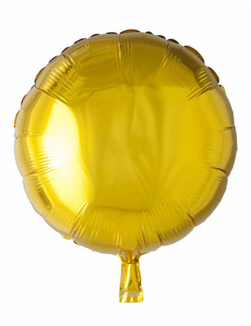 Helium Ballon Rond Goud 46cm leeg van WeFiesta koop je bij Partywinkel