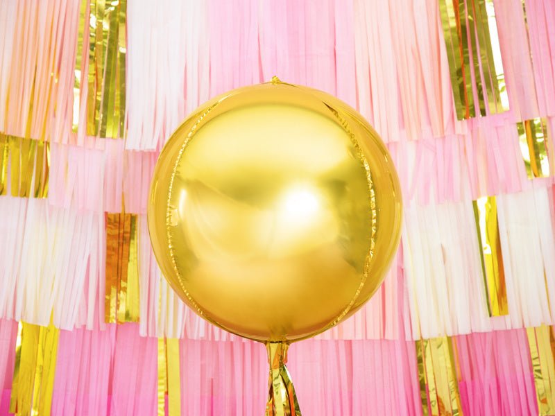 Helium Ballon Rond Goud Leeg 40cm van Partydeco koop je bij Partywinkel