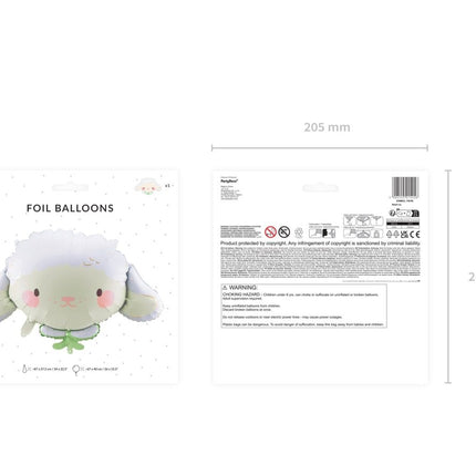 Helium Ballon Schaap Leeg 67cm van Partydeco koop je bij Partywinkel