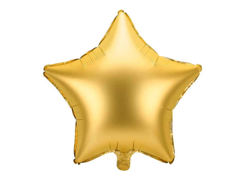 Helium Ballon Ster Goud Leeg 48cm van Partydeco koop je bij Partywinkel