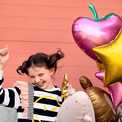 Helium Ballon Ster Goud Leeg 70cm van Partydeco koop je bij Partywinkel