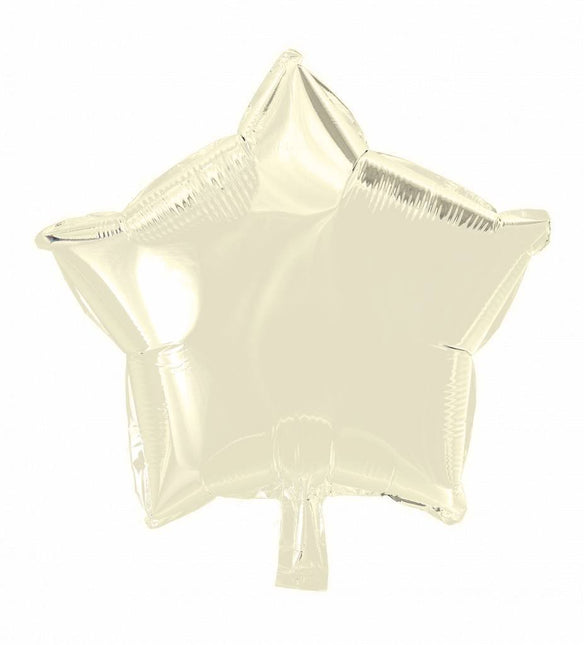 Helium Ballon Ster Ivoor 46cm leeg van WeFiesta koop je bij Partywinkel