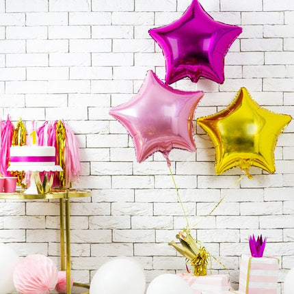 Helium Ballon Ster Lichtroze Leeg 48cm van Partydeco koop je bij Partywinkel