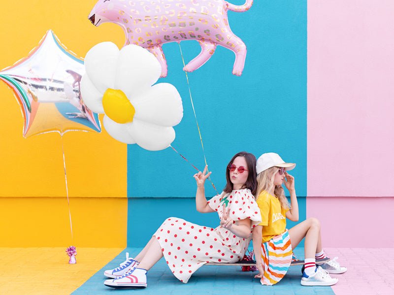 Helium Ballon Ster Zilver Leeg 70cm van Partydeco koop je bij Partywinkel