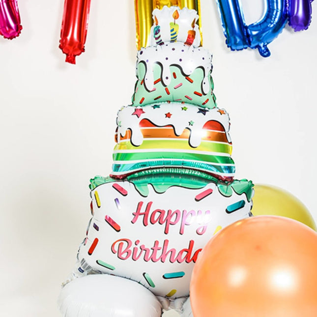 Helium Ballon Taart Leeg 72cm van Folat koop je bij Partywinkel