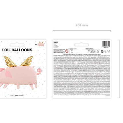 Helium Ballon Varken Leeg 72cm van Partydeco koop je bij Partywinkel