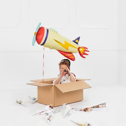 Helium Ballon Vliegtuig Leeg 91cm van Partydeco koop je bij Partywinkel