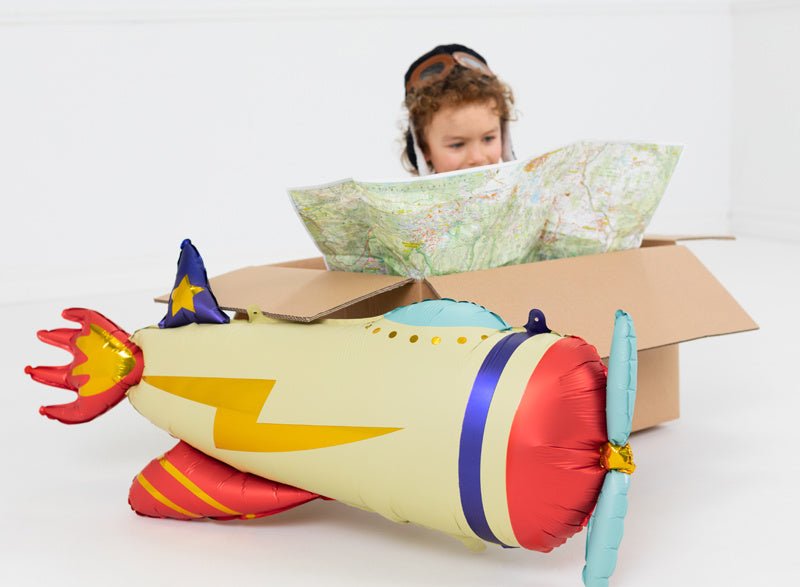 Helium Ballon Vliegtuig Leeg 91cm van Partydeco koop je bij Partywinkel