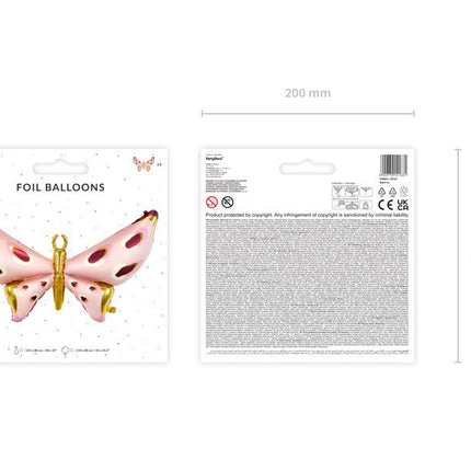 Helium Ballon Vlinder Leeg 1,2m van Partydeco koop je bij Partywinkel