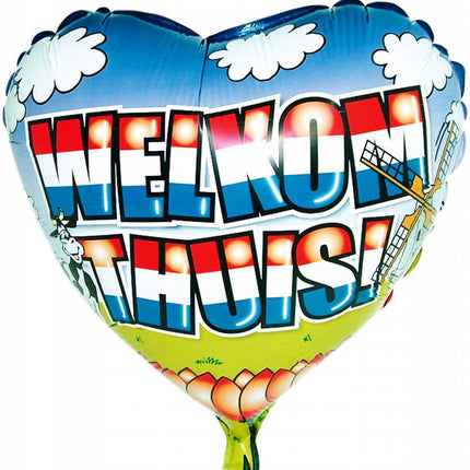 Helium Ballon Welkom Thuis 74cm leeg van Folat koop je bij Partywinkel