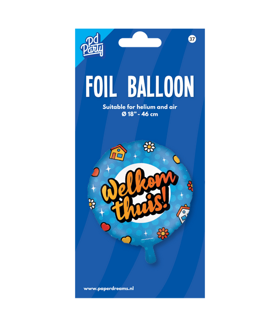 Helium Ballon Welkom Thuis Leeg 30cm van Paper Dreams koop je bij Partywinkel