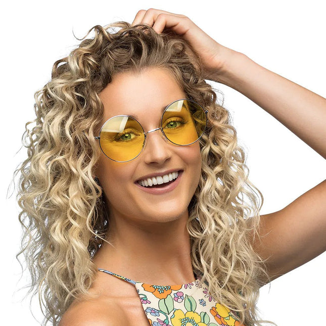 Hippie 60S Bril Geel Xl van Boland koop je bij Partywinkel