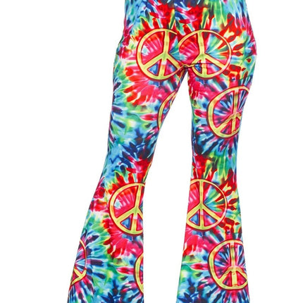 Hippie 60S Broek Dames Tie Dye van Wilbers & Wilbers koop je bij Partywinkel