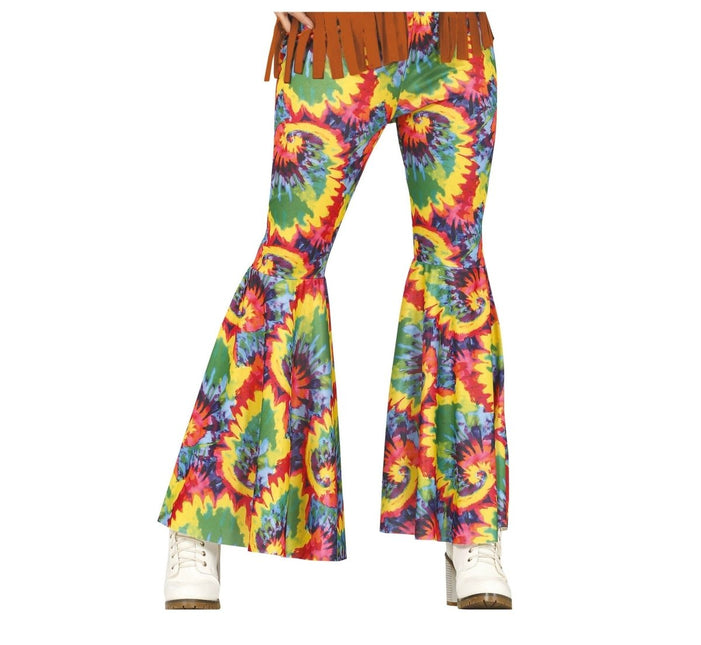 Hippie 60S Broek Gekleurd Dames M van Fiestas Guirca koop je bij Partywinkel