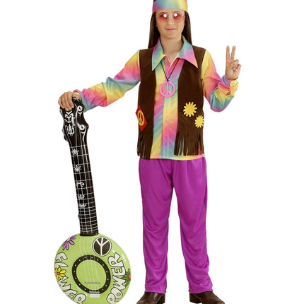 Hippie 60S Kostuum Jongen 4 delig van Widmann koop je bij Partywinkel