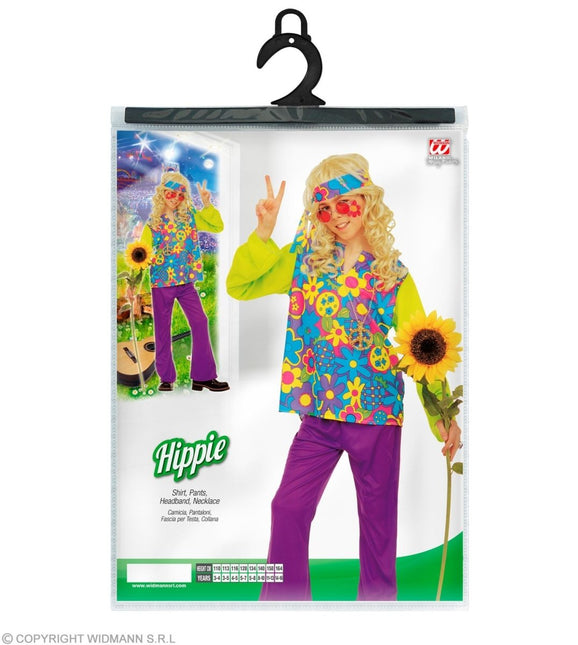 Hippie 60S Kostuum Jongen Bloemen van Widmann koop je bij Partywinkel