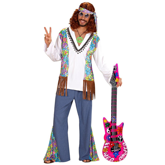 Hippie 60S Nep Gitaar Opblaasbaar 1,05m van Widmann koop je bij Partywinkel