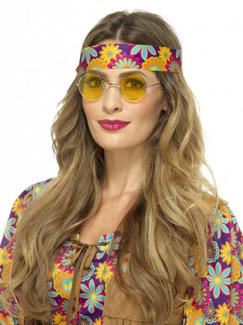 Hippie Bril Geel van Smiffys koop je bij Partywinkel