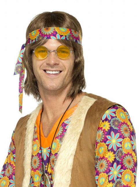 Hippie Bril Geel van Smiffys koop je bij Partywinkel