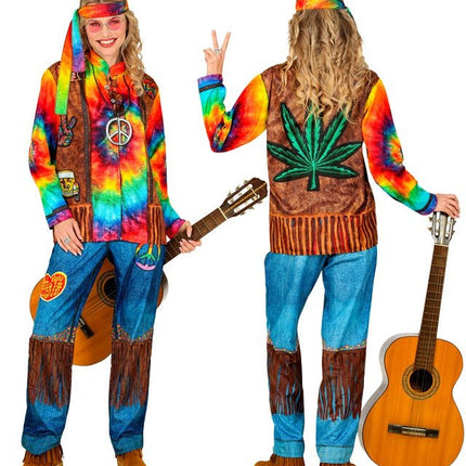 Hippie kostuum gekleurd Uni van Widmann koop je bij Partywinkel