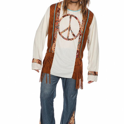 Hippie Kostuum Peace Bruin van Wilbers & Wilbers koop je bij Partywinkel