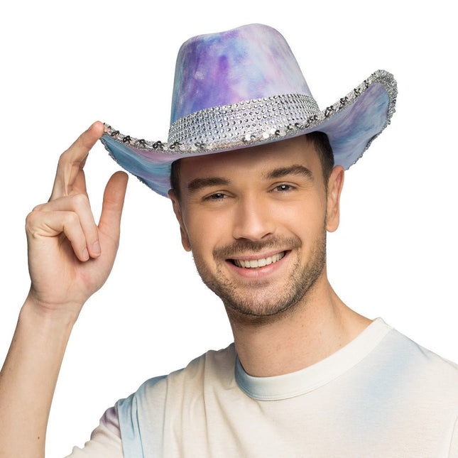 Hoed cowboy Darling lila van Boland koop je bij Partywinkel