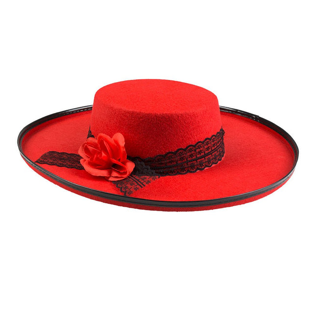Hoed Senorita Rood 39cm van Boland koop je bij Partywinkel
