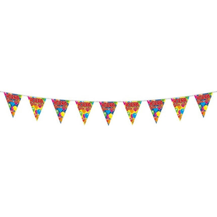Hoera Ik Ben Jarig Slinger Balloons - 10 meter van Folat koop je bij Partywinkel