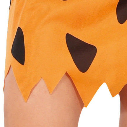 Holbewoner Jurk Zwart Oranje Dames van Fiestas Guirca koop je bij Partywinkel