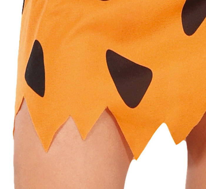 Holbewoner Jurk Zwart Oranje Dames van Fiestas Guirca koop je bij Partywinkel