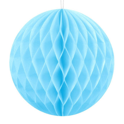 Honeycomb Bal Lichtblauw 10cm van Partydeco koop je bij Partywinkel