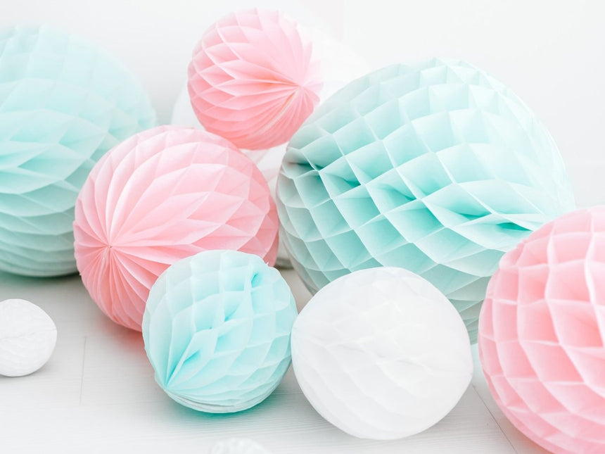 Honeycomb Bal Mintgroen 40cm van Partydeco koop je bij Partywinkel