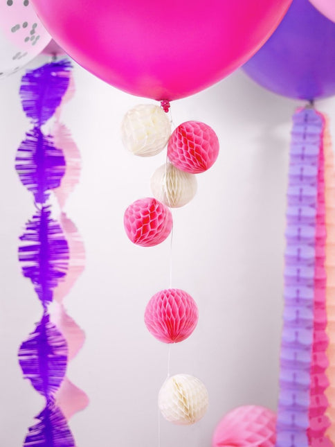 Honeycomb Bal Roze 10cm van Partydeco koop je bij Partywinkel
