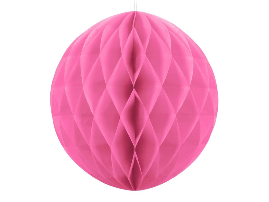 Honeycomb Bal Roze 40cm van Partydeco koop je bij Partywinkel